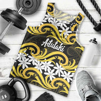 Personalised Cook Islands Aitutaki Men Tank Top Tiare Maori Polynesian Waves Tattoo LT14 - Polynesian Pride