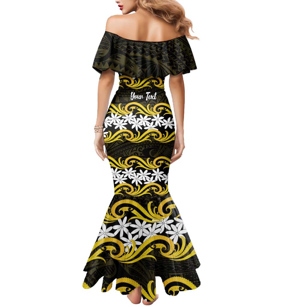 Personalised Cook Islands Aitutaki Mermaid Dress Tiare Maori Polynesian Waves Tattoo LT14 - Polynesian Pride