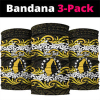 Personalised Cook Islands Aitutaki Neck Gaiter Tiare Maori Polynesian Waves Tattoo