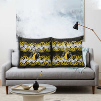 Personalised Cook Islands Aitutaki Pillow Cover Tiare Maori Polynesian Waves Tattoo