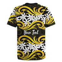 Personalised Cook Islands Aitutaki Rugby Jersey Tiare Maori Polynesian Waves Tattoo LT14 - Polynesian Pride