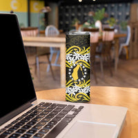 Personalised Cook Islands Aitutaki Skinny Tumbler Tiare Maori Polynesian Waves Tattoo LT14 - Polynesian Pride