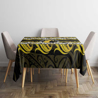 Personalised Cook Islands Aitutaki Tablecloth Tiare Maori Polynesian Waves Tattoo