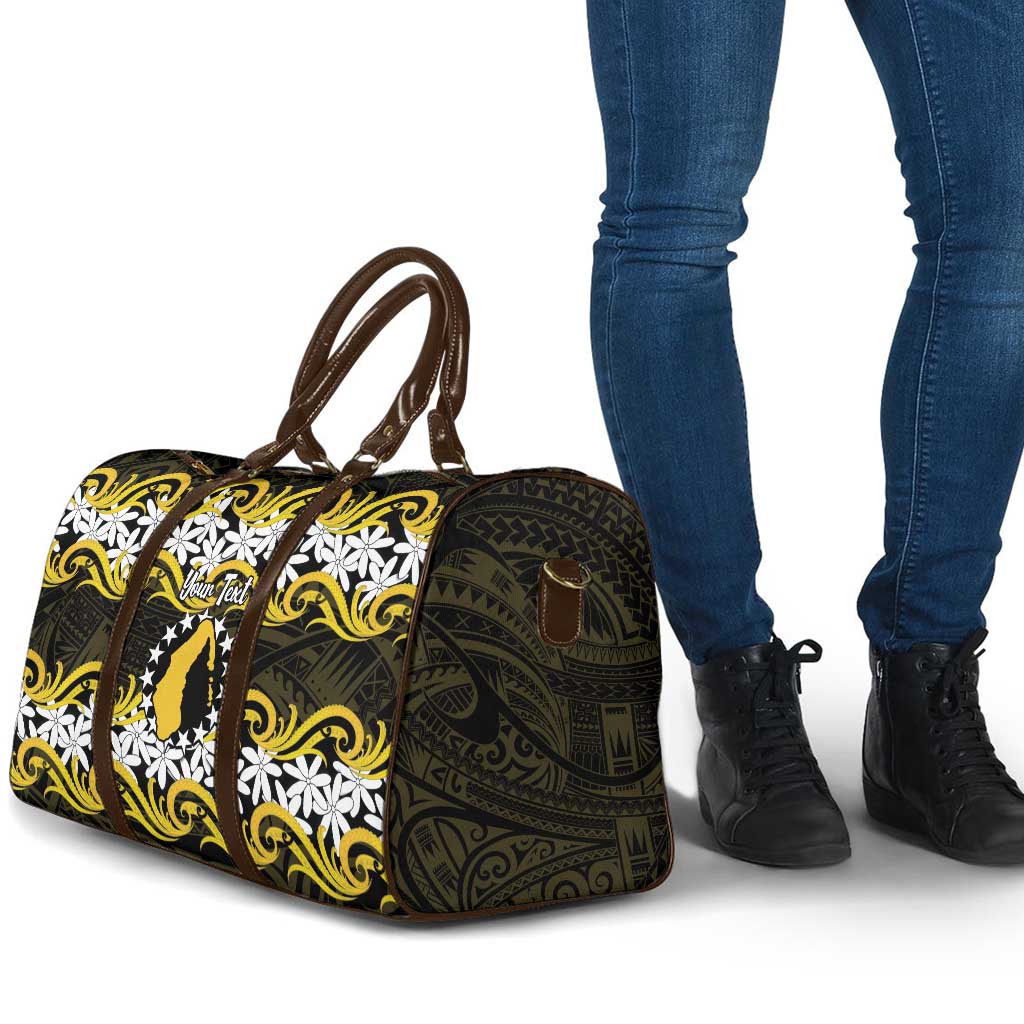 Personalised Cook Islands Aitutaki Travel Bag Tiare Maori Polynesian Waves Tattoo