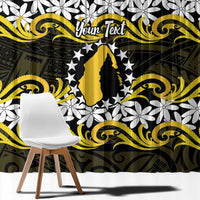 Personalised Cook Islands Aitutaki Window Curtain Tiare Maori Polynesian Waves Tattoo LT14 - Polynesian Pride