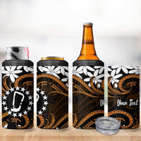 Personalised Cook Islands Rakahanga 4 in 1 Can Cooler Tumbler Tiare Maori Polynesian Waves Tattoo LT14 - Polynesian Pride
