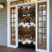 Personalised Cook Islands Rakahanga Door Cover Tiare Maori Polynesian Waves Tattoo LT14 - Polynesian Pride
