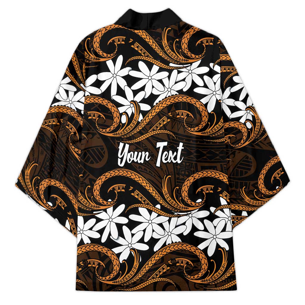 Personalised Cook Islands Rakahanga Kimono Tiare Maori Polynesian Waves Tattoo LT14 - Polynesian Pride