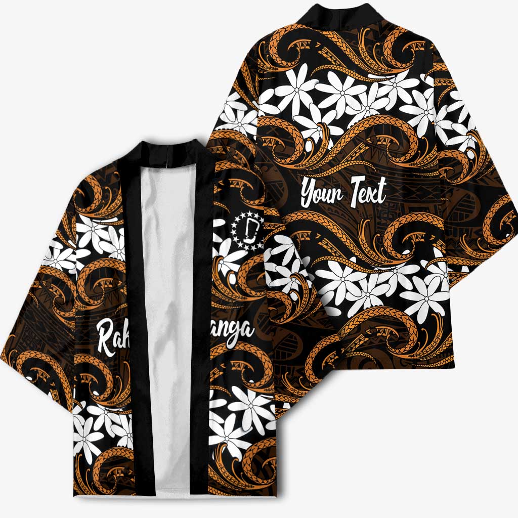 Personalised Cook Islands Rakahanga Kimono Tiare Maori Polynesian Waves Tattoo LT14 - Polynesian Pride