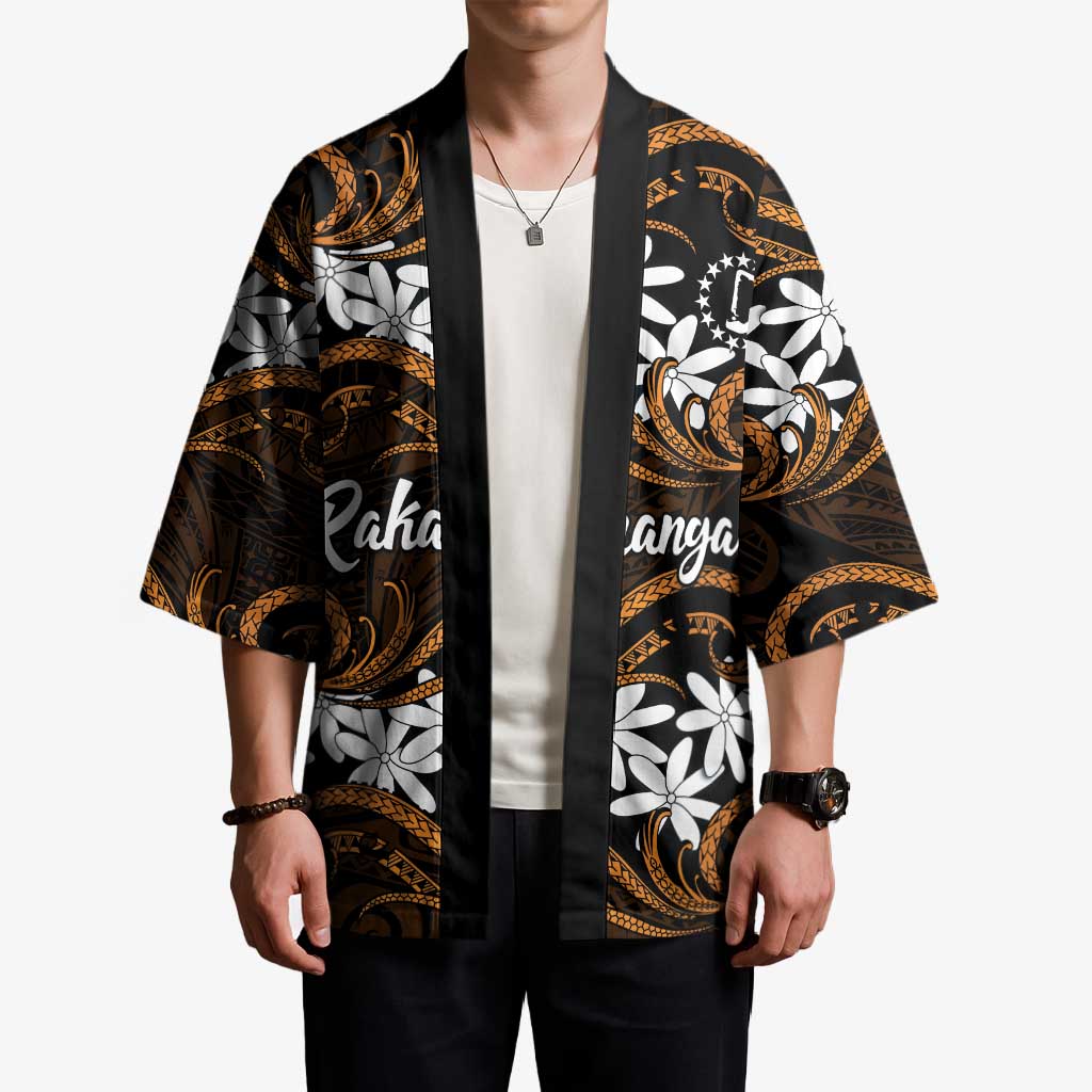 Personalised Cook Islands Rakahanga Kimono Tiare Maori Polynesian Waves Tattoo LT14 - Polynesian Pride