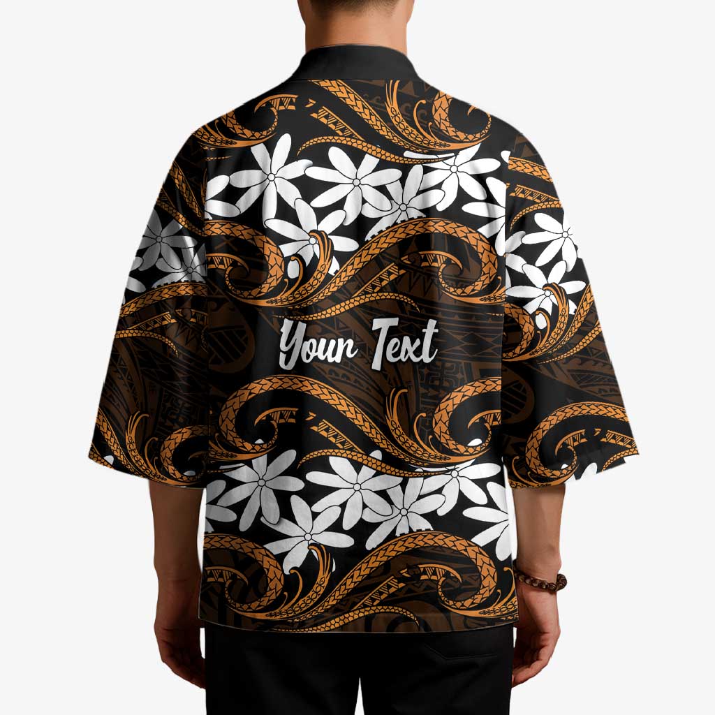 Personalised Cook Islands Rakahanga Kimono Tiare Maori Polynesian Waves Tattoo LT14 - Polynesian Pride