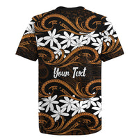 Personalised Cook Islands Rakahanga Rugby Jersey Tiare Maori Polynesian Waves Tattoo