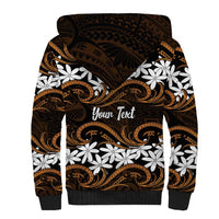 Personalised Cook Islands Rakahanga Sherpa Hoodie Tiare Maori Polynesian Waves Tattoo LT14 - Polynesian Pride