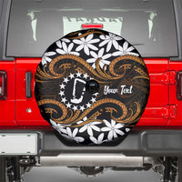 Personalised Cook Islands Rakahanga Spare Tire Cover Tiare Maori Polynesian Waves Tattoo LT14 - Polynesian Pride