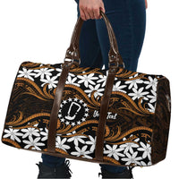 Personalised Cook Islands Rakahanga Travel Bag Tiare Maori Polynesian Waves Tattoo
