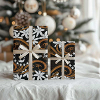 Personalised Cook Islands Rakahanga Wrapping Paper Tiare Maori Polynesian Waves Tattoo LT14 - Polynesian Pride