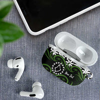 Personalised Cook Islands Palmerston AirPods Case Tiare Maori Polynesian Waves Tattoo LT14 - Polynesian Pride