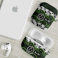 Personalised Cook Islands Palmerston AirPods Case Tiare Maori Polynesian Waves Tattoo LT14 - Polynesian Pride