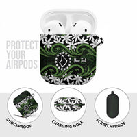 Personalised Cook Islands Palmerston AirPods Case Tiare Maori Polynesian Waves Tattoo LT14 - Polynesian Pride