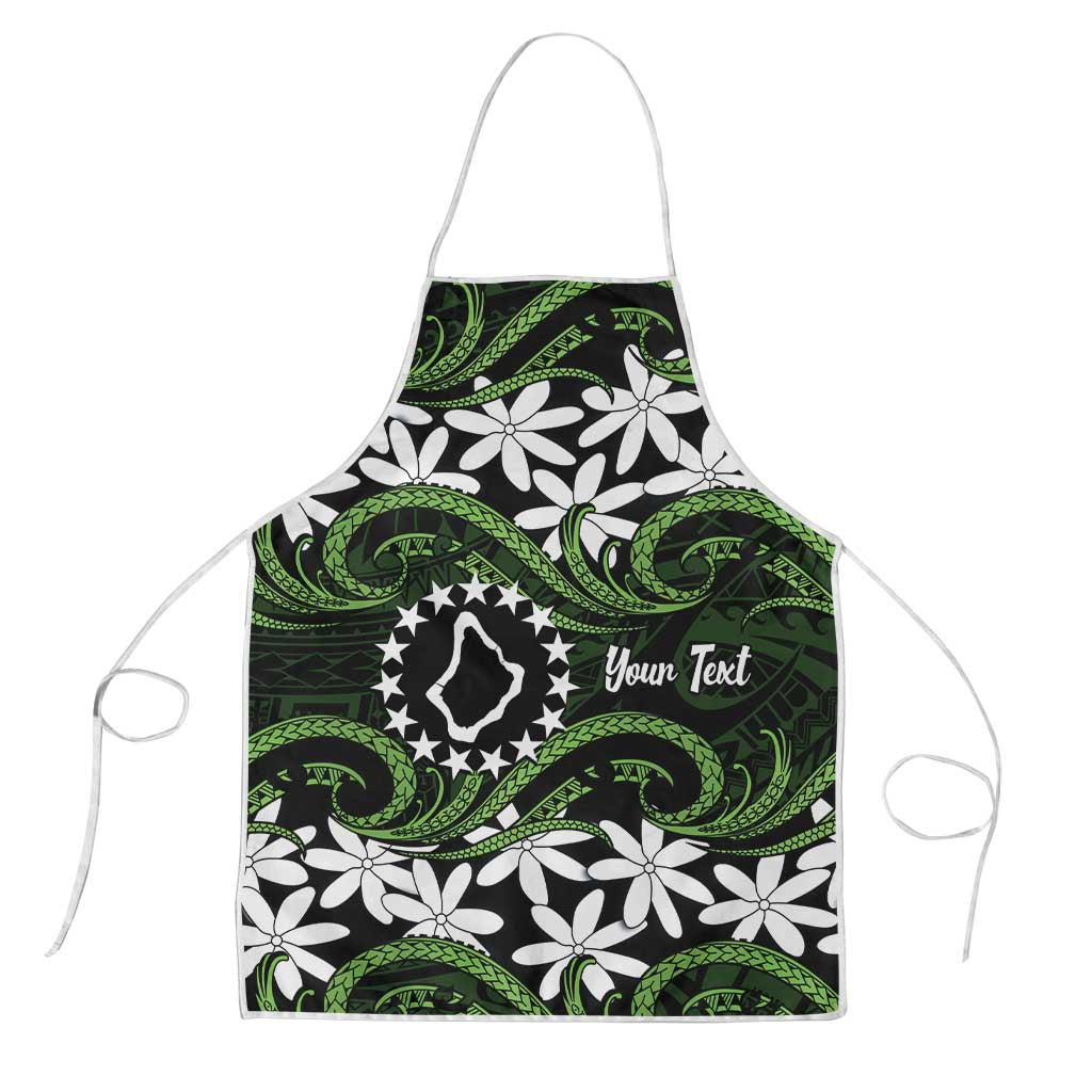 Personalised Cook Islands Palmerston Apron Tiare Maori Polynesian Waves Tattoo LT14 Green - Polynesian Pride