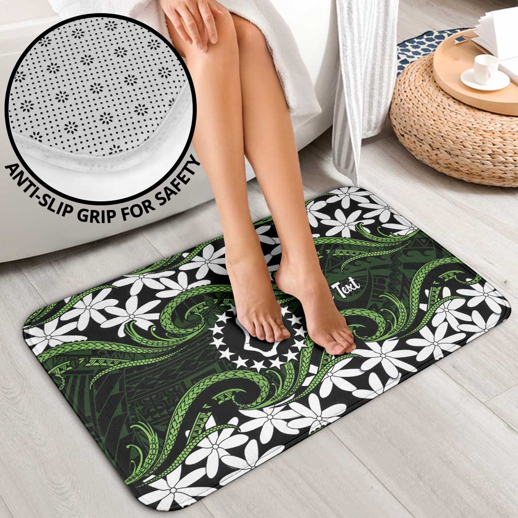 Personalised Cook Islands Palmerston Bathroom Set Tiare Maori Polynesian Waves Tattoo