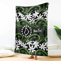 Personalised Cook Islands Palmerston Blanket Tiare Maori Polynesian Waves Tattoo