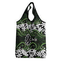 Personalised Cook Islands Palmerston Grocery Bag Tiare Maori Polynesian Waves Tattoo LT14 - Polynesian Pride