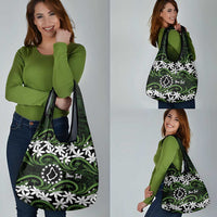 Personalised Cook Islands Palmerston Grocery Bag Tiare Maori Polynesian Waves Tattoo LT14 - Polynesian Pride