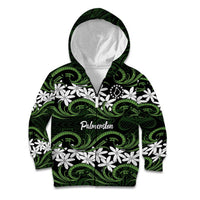Personalised Cook Islands Palmerston Kid Hoodie Tiare Maori Polynesian Waves Tattoo