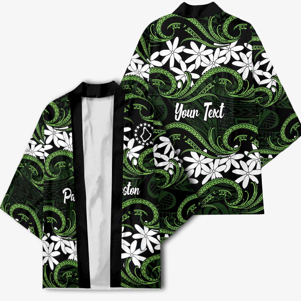 Personalised Cook Islands Palmerston Kimono Tiare Maori Polynesian Waves Tattoo LT14 - Polynesian Pride