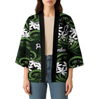 Personalised Cook Islands Palmerston Kimono Tiare Maori Polynesian Waves Tattoo LT14 - Polynesian Pride