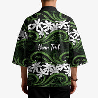 Personalised Cook Islands Palmerston Kimono Tiare Maori Polynesian Waves Tattoo LT14 - Polynesian Pride