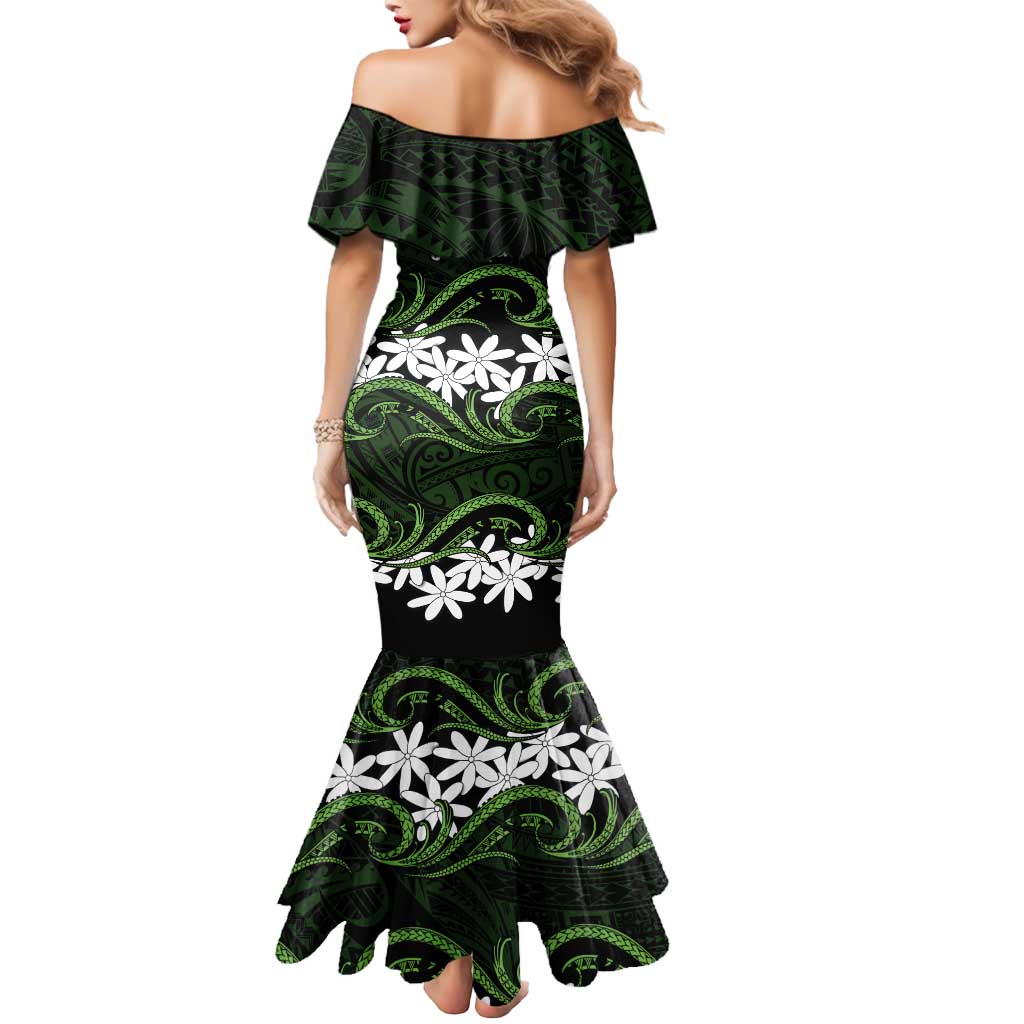 Personalised Cook Islands Palmerston Mermaid Dress Tiare Maori Polynesian Waves Tattoo LT14 - Polynesian Pride