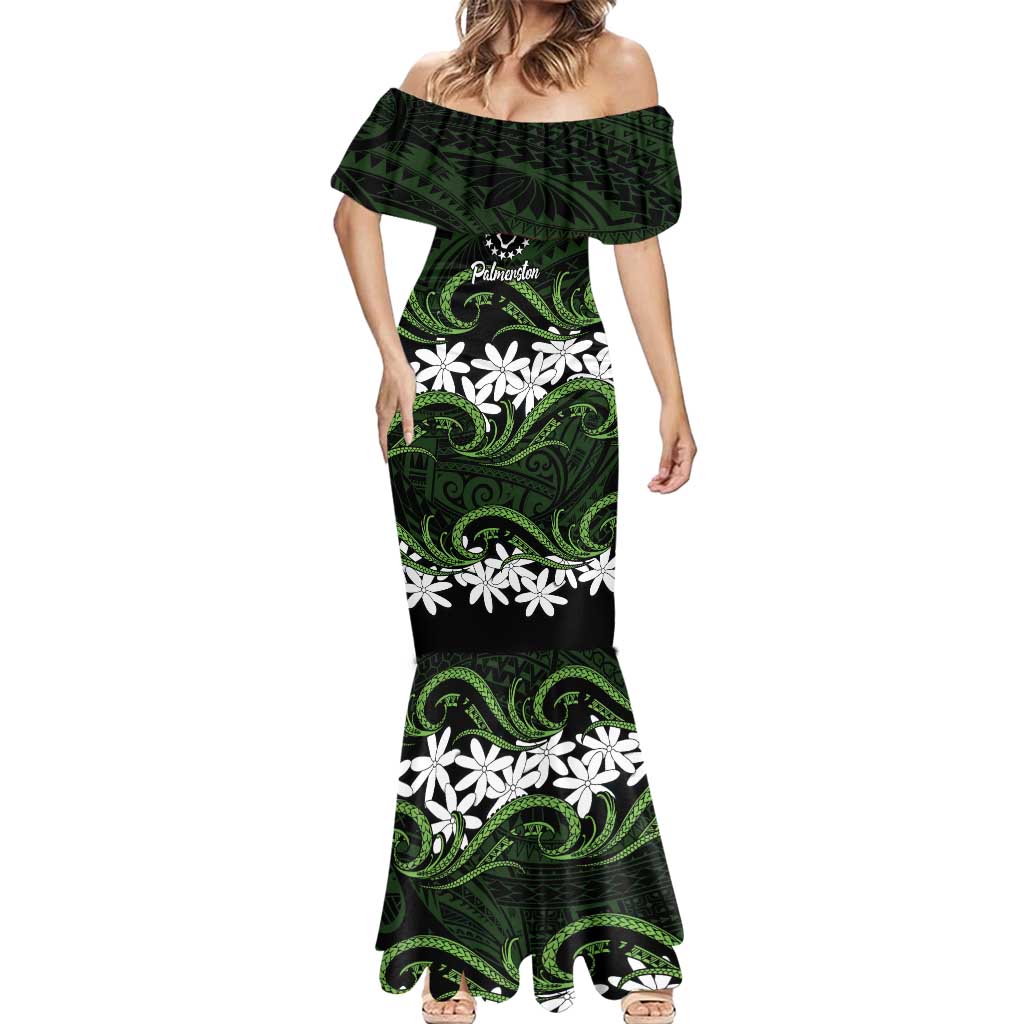 Personalised Cook Islands Palmerston Mermaid Dress Tiare Maori Polynesian Waves Tattoo LT14 - Polynesian Pride