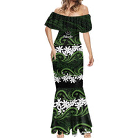 Personalised Cook Islands Palmerston Mermaid Dress Tiare Maori Polynesian Waves Tattoo LT14 - Polynesian Pride