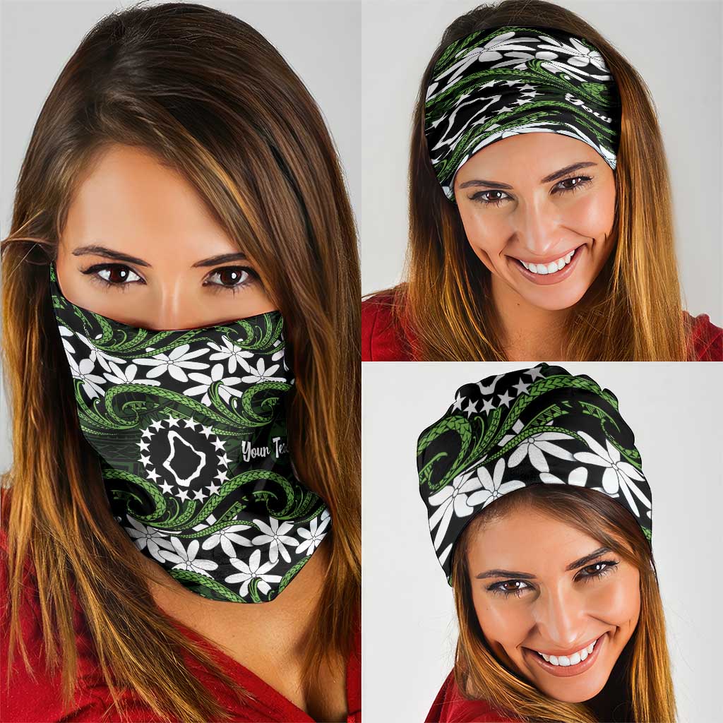 Personalised Cook Islands Palmerston Neck Gaiter Tiare Maori Polynesian Waves Tattoo LT14 - Polynesian Pride