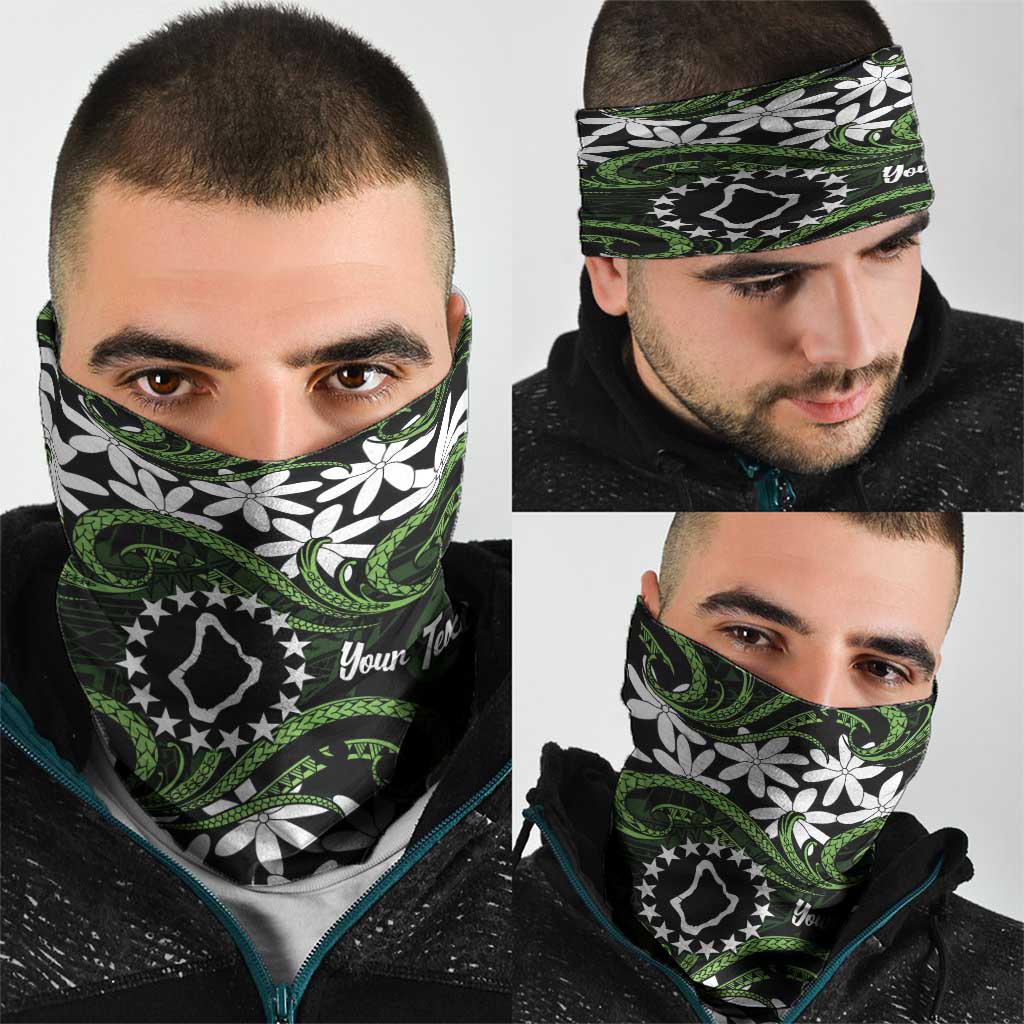 Personalised Cook Islands Palmerston Neck Gaiter Tiare Maori Polynesian Waves Tattoo LT14 - Polynesian Pride