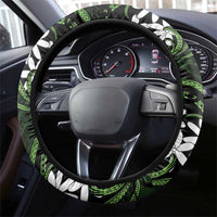 Cook Islands Palmerston Steering Wheel Cover Tiare Maori Polynesian Waves Tattoo LT14 - Polynesian Pride
