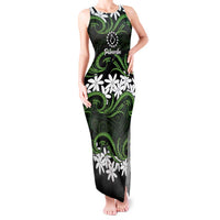Personalised Cook Islands Palmerston Tank Maxi Dress Tiare Maori Polynesian Waves Tattoo
