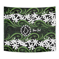 Personalised Cook Islands Palmerston Tapestry Tiare Maori Polynesian Waves Tattoo