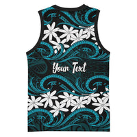 Personalised Cook Islands Penrhyn Atoll Basketball Jersey Tiare Maori Polynesian Waves Tattoo LT14 - Polynesian Pride