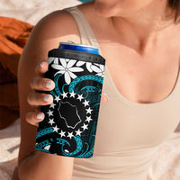 Personalised Cook Islands Penrhyn Atoll 4 in 1 Can Cooler Tumbler Tiare Maori Polynesian Waves Tattoo LT14 - Polynesian Pride