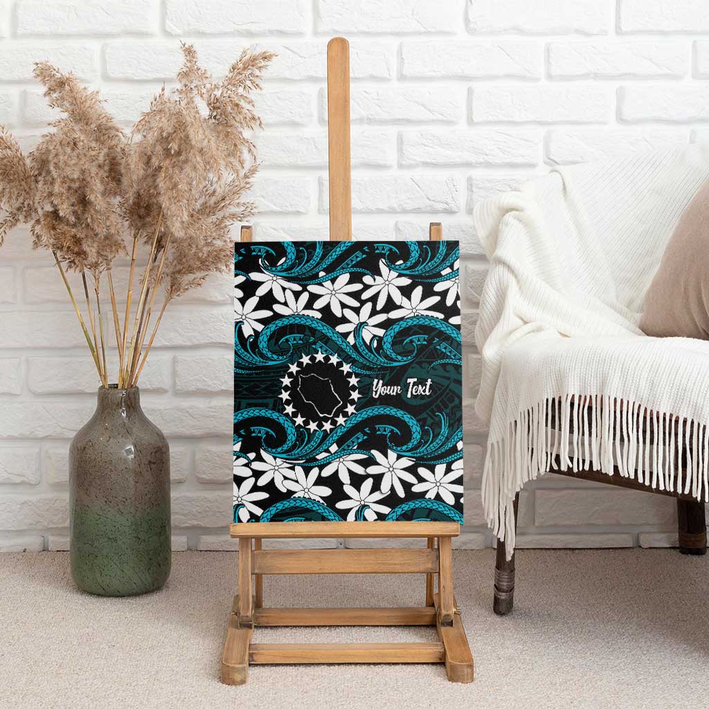 Personalised Cook Islands Penrhyn Atoll Canvas Wall Art Tiare Maori Polynesian Waves Tattoo LT14 - Polynesian Pride