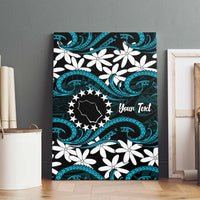 Personalised Cook Islands Penrhyn Atoll Canvas Wall Art Tiare Maori Polynesian Waves Tattoo LT14 - Polynesian Pride