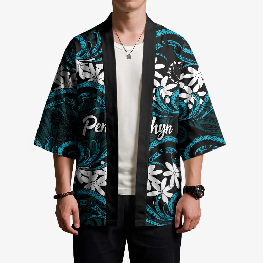 Personalised Cook Islands Penrhyn Atoll Kimono Tiare Maori Polynesian Waves Tattoo LT14 - Polynesian Pride