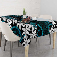 Personalised Cook Islands Penrhyn Atoll Tablecloth Tiare Maori Polynesian Waves Tattoo