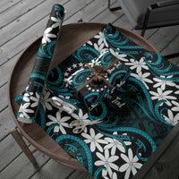 Personalised Cook Islands Penrhyn Atoll Wrapping Paper Tiare Maori Polynesian Waves Tattoo LT14 - Polynesian Pride