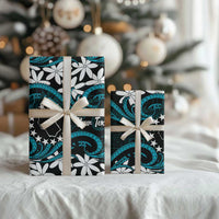Personalised Cook Islands Penrhyn Atoll Wrapping Paper Tiare Maori Polynesian Waves Tattoo LT14 - Polynesian Pride