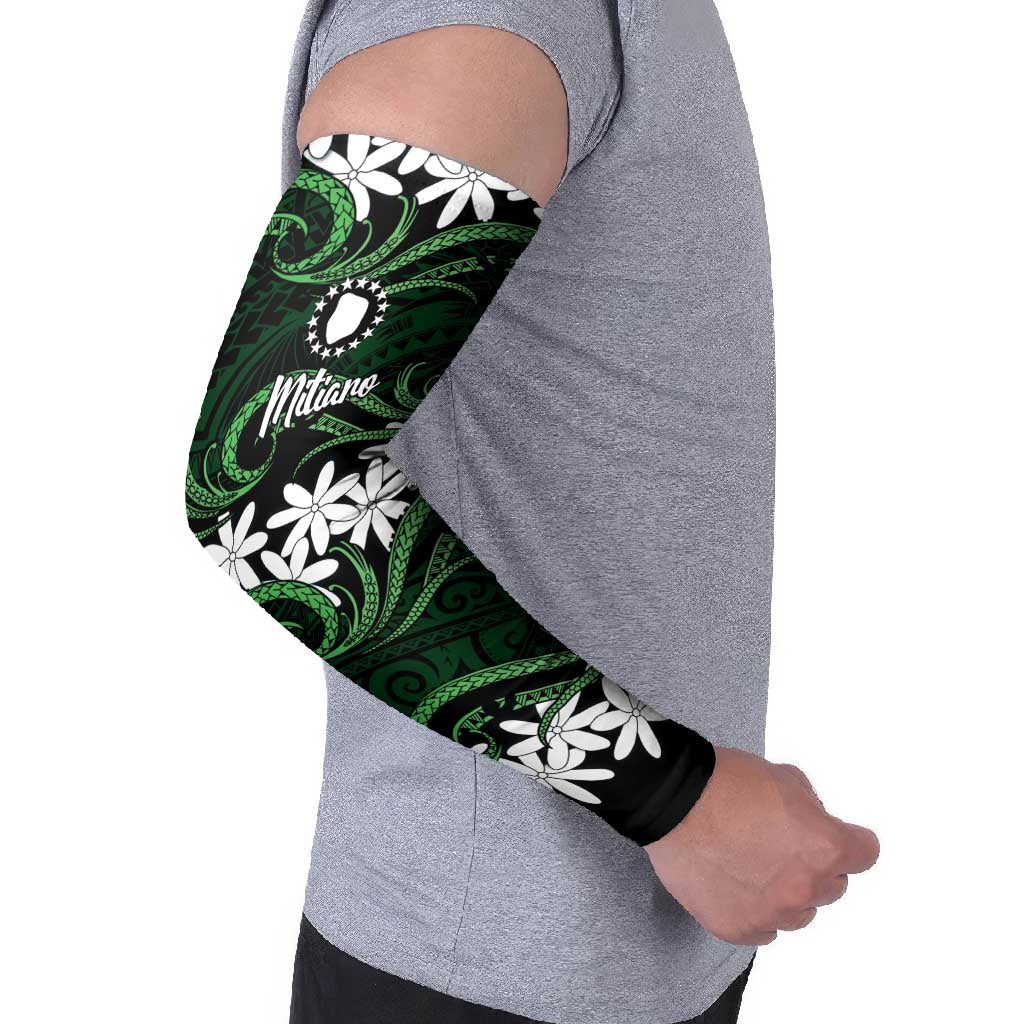 Personalised Cook Islands Mitiaro Arm Sleeves Tiare Maori Polynesian Waves Tattoo