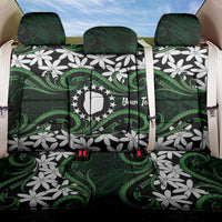 Personalised Cook Islands Mitiaro Back Car Seat Cover Tiare Maori Polynesian Waves Tattoo LT14 One Size Green - Polynesian Pride